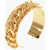 Balmain Golden Effect Brass Bracelet With Overlapping Chain Gold