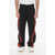 Alexander McQueen Brushed Cotton Joggers With Ankle Zip Black