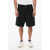 Sacai Chalk Stripe Wool Bermuda Shorts With Belt And Pleats Black