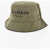 Balmain Canvas B-Army Bucket Hat With Leather Trims Green