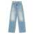MOTHER Mother The Spinner Zip Sneak Denim Jeans CLEAR BLUE
