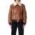 Saint Laurent Saint Laurent Brown Leather Bomber Jacket With Shearling Collar Brown