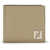 Fendi FF leather and canvas bifold Wallet SABBIA+PALLADIO