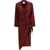 CRIDA MILANO Como Dress in crêpe de chine BORDEAUX