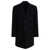 Vince Vince Classic Coat In Italian Wool Blend Black