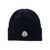 Moncler Moncler Wool And Cashmere Beanie In Navy Blue NAVY