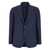 Tagliatore Blue Single-Breasted Jacket With Peak Lapel In Wool And Cotton Blend Man BLUE