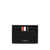 Thom Browne Thom Browne Double Sided Card Holder With Rwb Gg Tab In Pebble Grain Leather Accessories Black