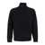 Kangra Black Sweater With High Neck And Half Zip Closure On The Front In Wool Man Black