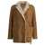 Salvatore Santoro Salvatore Santoro Balzer Shearling Suede Leather Jacket Beige