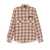 AMIRI 'Shotgun' Beige Shirt With Logo Print On Front And Rear And  All-Over Check Motif In Cotton Man BROWN