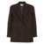 P.A.R.O.S.H. Brown Double-Breasted Jacket With Notched Revers In Wool Blend Woman BROWN