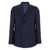 LOW BRAND Blue Double-Breasted Jacket With Peak Revers And Embroidery Detail On The Front In Wool Man BLUE
