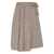 Brunello Cucinelli Brown Skirt With Belt And Pleated Details In Virgin Wool Blend Woman BROWN