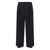 DUNST Black Tailored Trousers With Front Pleats In Fabric Man Black