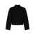 Fabiana Filippi MERINO WOOL CROPPED TURTLE NECK SWEATER Black  