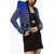 Balmain Striped Cardigan Embellished With Sequins Blue