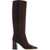 Salvatore Ferragamo Suede Sibilla Boots With Crocodile Effect Detail 9Cm Brown