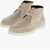 Moorer Suede Bruschi Desert Booties With Rubber Sole Beige