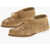 PIERRE HARDY Suede Tahoe Loafers With Fringed Detail Beige