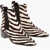 Tory Burch Pony Hair Chelsea Booties With Zebra Pattern 5Cm Brown