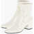 Céline Patent Leather Triomphe Booties With Embossed Logo 5Cm White