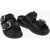 Alexander McQueen Leather Sliders With Double Buckle Black