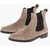 Moorer Suede Borgoni Chelsea Booties Beige