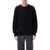 LEMAIRE Lemaire Boxy Round Neck Sweater In Ribbed Virgin Wool Black
