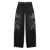 Blumarine Black Jeans With Belt Loops And Embroidery On The Front In Denim Woman Black