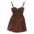 Elisabetta Franchi Elisabetta Franchi Short Brown Corset Dress BROWN