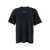 M44 LABEL GROUP Black Crew Neck T-Shirt With Logo On Front And Back In Cotton Man Black