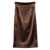 Dolce & Gabbana Dolce & Gabbana Brown Satin Midi Skirt BROWN