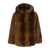 Apparis Brown Fur Coat With Fixed Hood In Faux Fur Woman BROWN