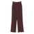 Elisabetta Franchi Bordeaux Pants With Jewel Button Embellishments And Pences In Tech Fabric Stretch Woman Red