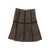 Blumarine Blumarine Suede Midi Skirt With Insert Design BROWN
