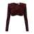 Elisabetta Franchi Elisabetta Franchi Merlot Burgundy Sequin Crop Top Red