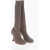AMINA MUADDI Under The Knee Fuzzy Knitted Boots 9Cm Brown