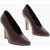 THE ROW Leather Prudens Pumps With Covered Heel 9Cm Burgundy
