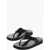 THE ROW Leather Ginza Thong Sandals Black