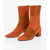 CAREL PARIS Suede Estime Go Booties With Patchwork Design 5Cm Orange