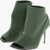 BRUNO FRISONI Lycra Sock Booties With Open Toe Design 10Cm Green