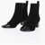 CAREL PARIS Suede Estime Booties With Patent Leather Toe 5Cm Black