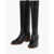 Chloe Leather Evening Under The Knee Boots With Visible Stitchings Black