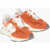 New Balance Lace-Up Moyen Suede And Fabric Sneakers Orange