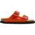 Birkenstock Suede And Pvc Arizona Sandals With Double Buckle Orange