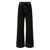 Pinko 'Wanda' Black Jeans With Logo Plaque On The Loop And Turn-Up Hem In Denim Woman Black