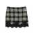 TWINSET Twinset Checked Mini Skirt With Lace Finish Multicolor