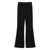 TWINSET Black Flared Pants With Logo Plaque On The Rear In Viscose Blend Woman Black