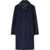 Tory Burch Reversible double-face Wool Coat MEDIUM NAVY/T LOGO